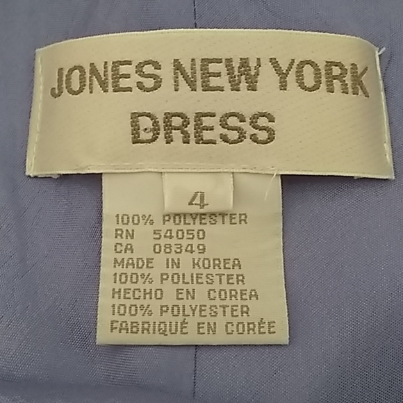 JonesNY lovely periwinkle sheer flutter trim dress - Picture 7 of 8
